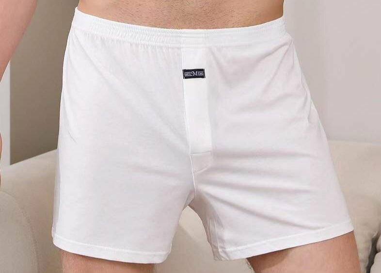 Sous vêtements masculin, short de nuit pour homme en coton