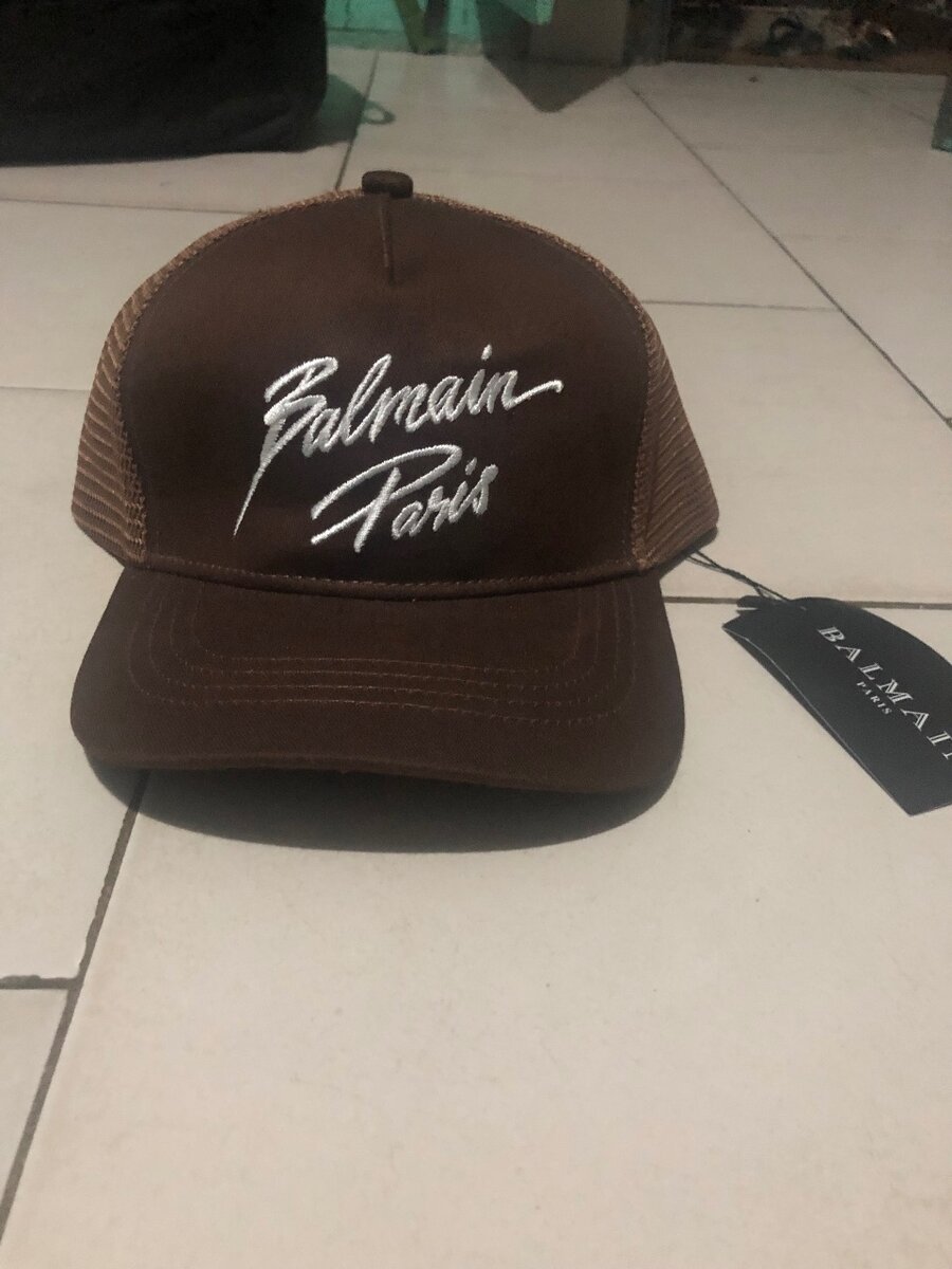 Casquette Marron Balmain Paris