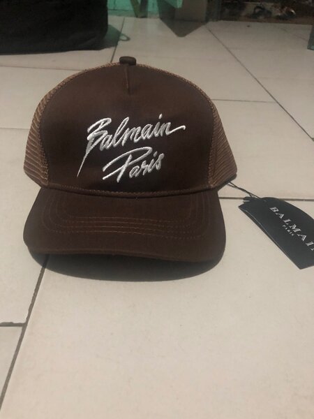 Casquette Marron Balmain Paris