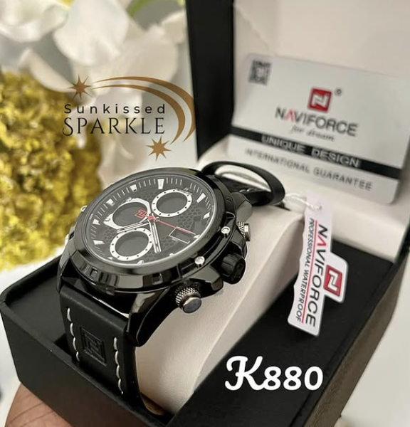 Men’s watch- Leather belts, Non Tarnish