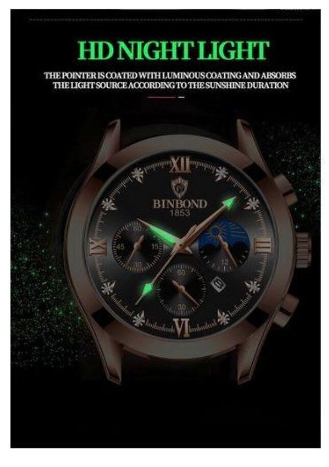 Montre Homme Lumineuse Binbond