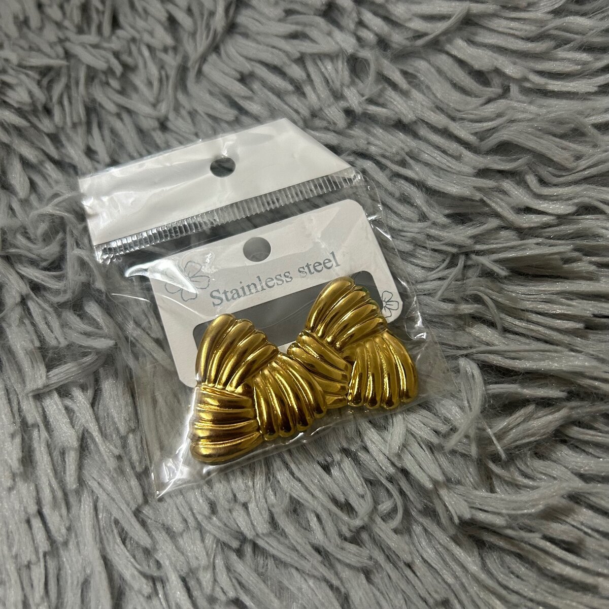 Boucles d'oreilles inox dorées