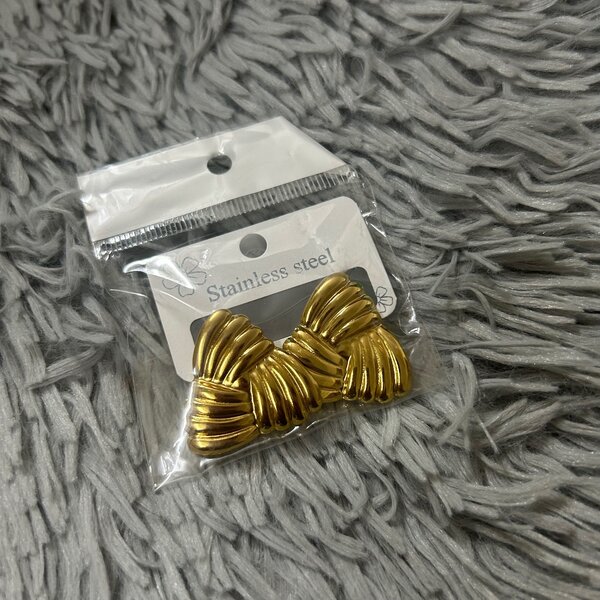 Boucles d'oreilles inox dorées