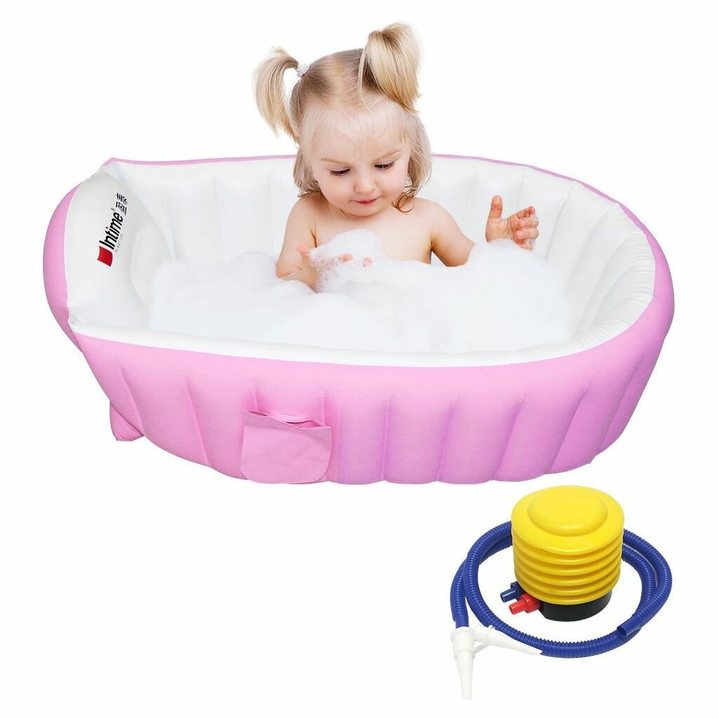 Baignoire gonflable bébé rose