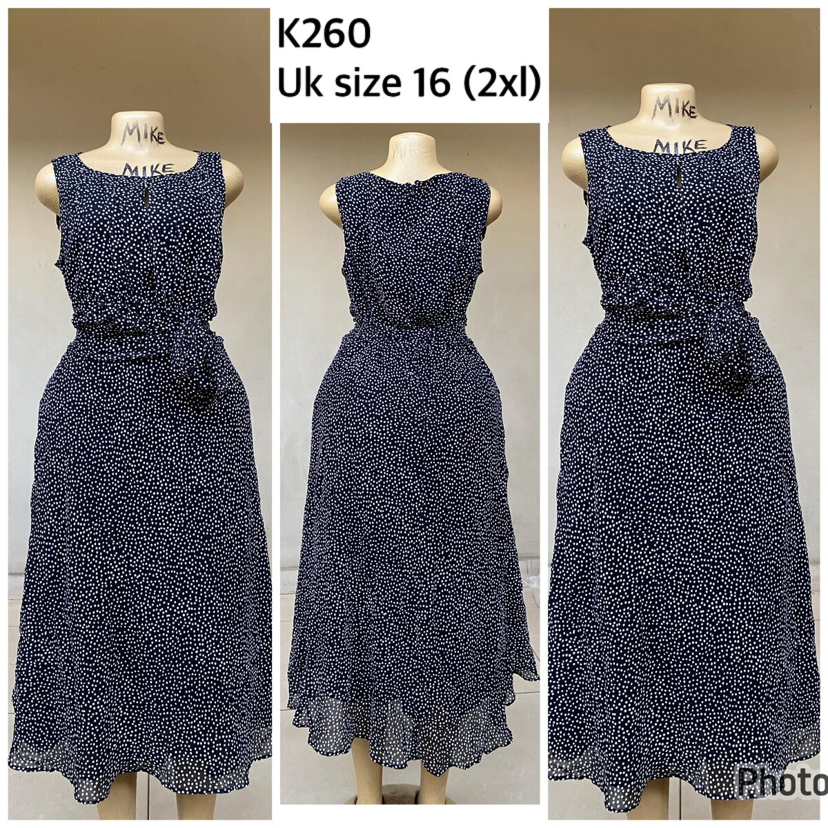 gray dress with pattern