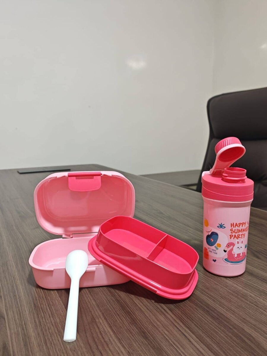 Ensemble boîte à lunch rose