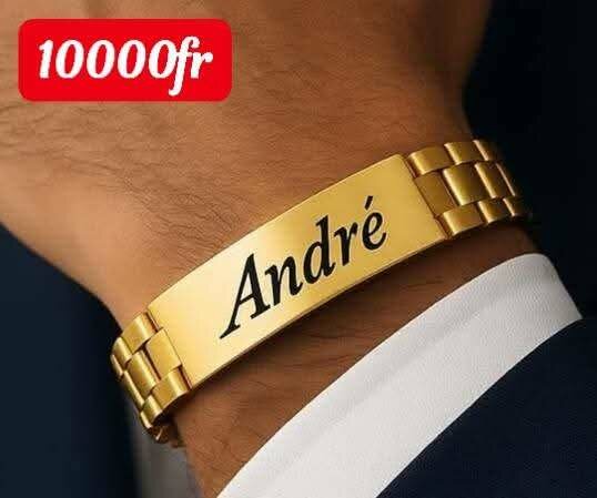 Bracelet gravé en acier inoxydable