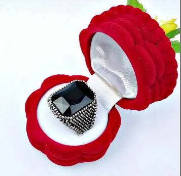 Hyper Hawk New Trendy Square Crystal Style Shiny Zircon Premium Quality Ring For Men multi colour