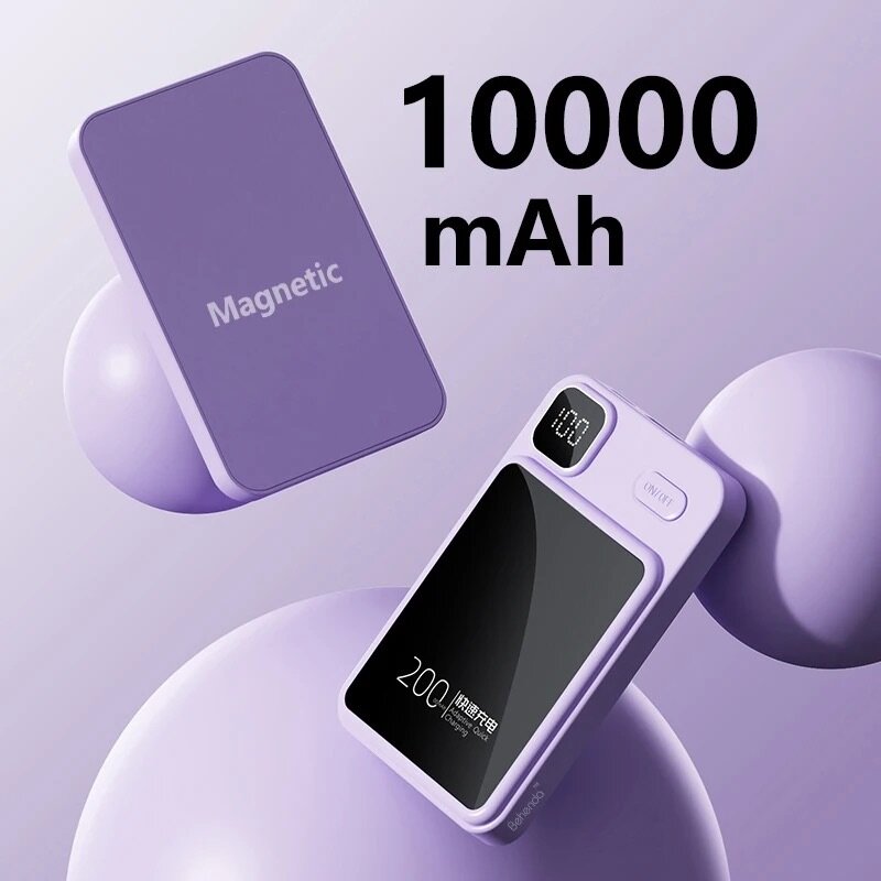 10000mah Magnétique Sans Fil Power Bank Chargeur Portable 20