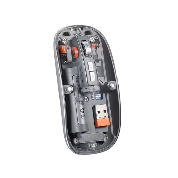 Bluetooth + 2.4G Transparent Rechargeable Mouse - Dual-Mode