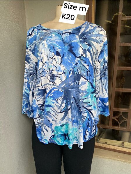 Shirt with Blue Flowers