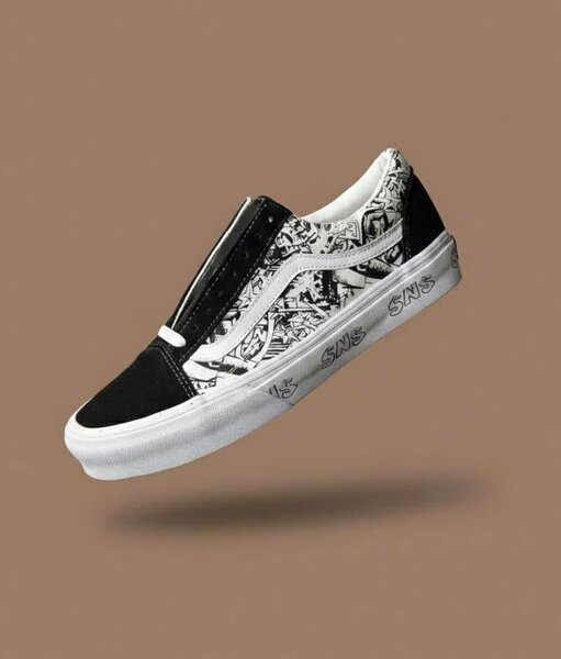 Chaussures Vans Old Skool noir et blanc