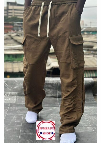 Pantalon cargo homme kaki