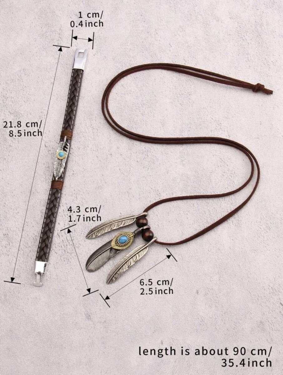 Collier et Bracelet Plumes Bohème