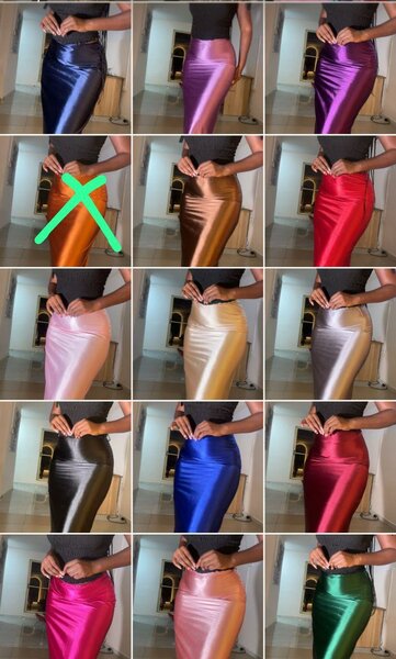 Jupe longue satinée élégante