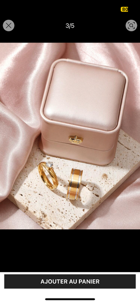 Ensemble de Bagues en Or Élégantes