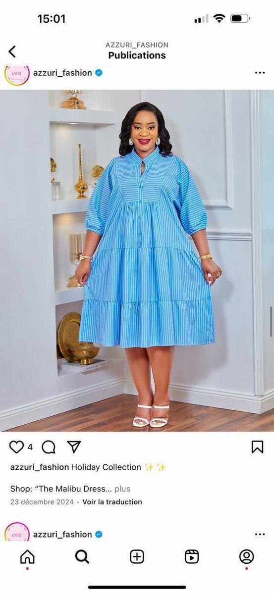 Robe a rayures pour femme distinguée