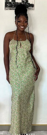 Maxi dress, silk, print