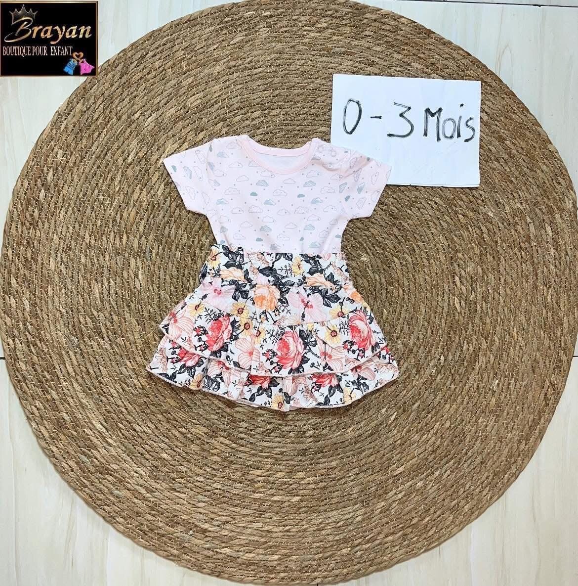 Robe Bébé Floral 0-3 Mois