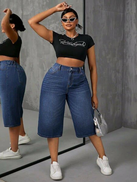 Bermuda en denim pour femme