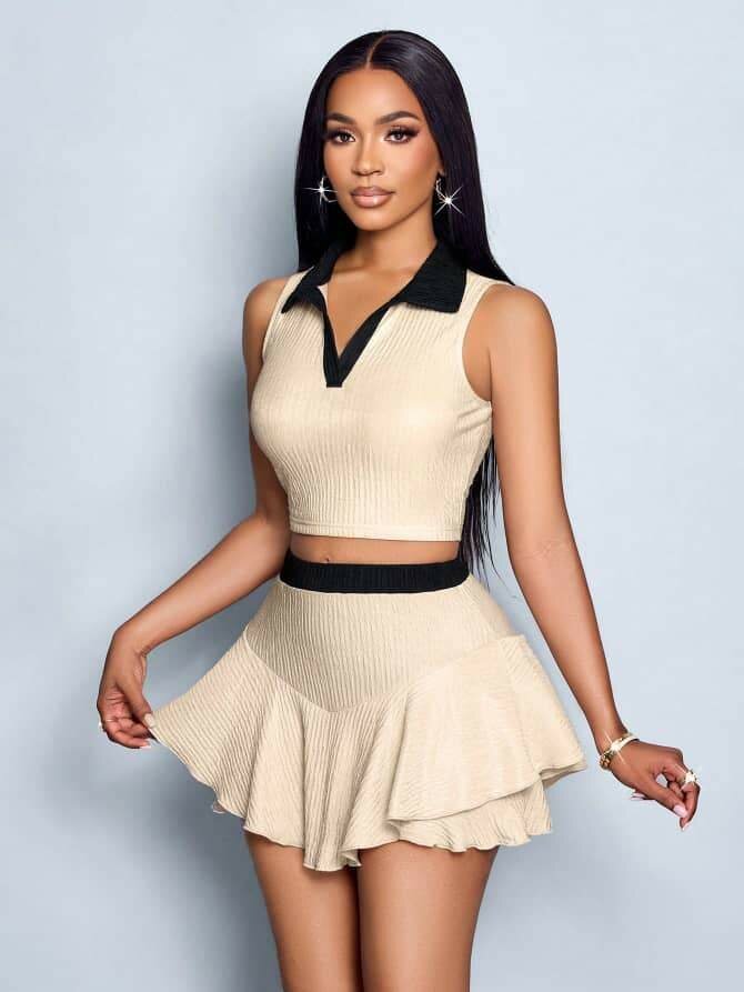 Ensemble deux pièces jupe élégante