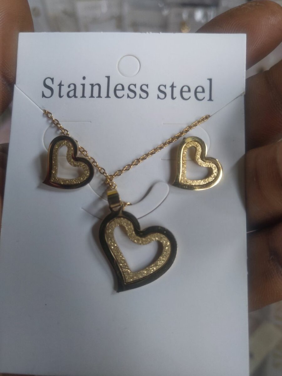 Parure Coeur Acier Inoxydable