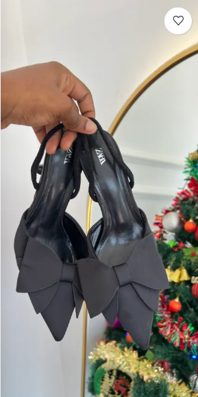 Paula Black Sling Back Midlength