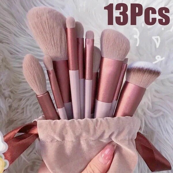 13-Piece Soft Hair Makeup Brush Set