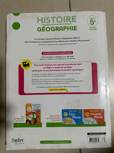Histoire Géographie Textbook