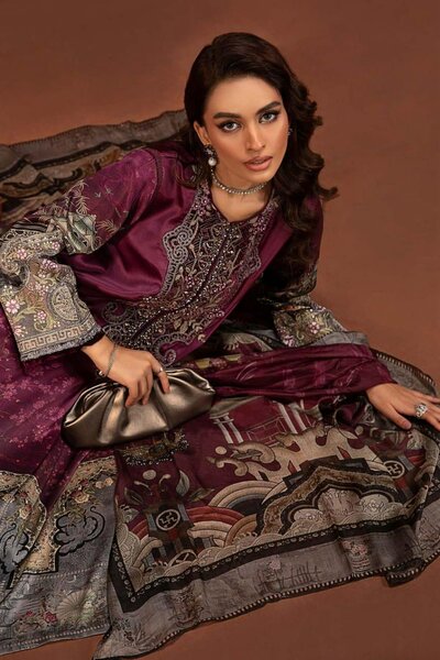 Three piece lawn,lawn suit unstitched lawn suit
