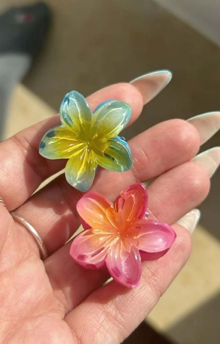 Épingles à cheveux fleurs colorées