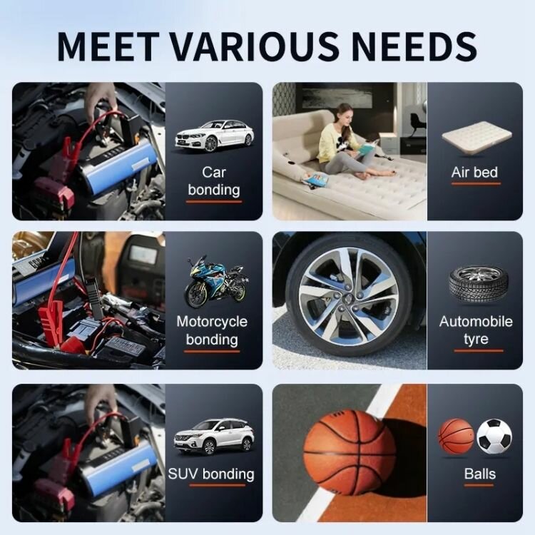 Compresseur d'air portable LED