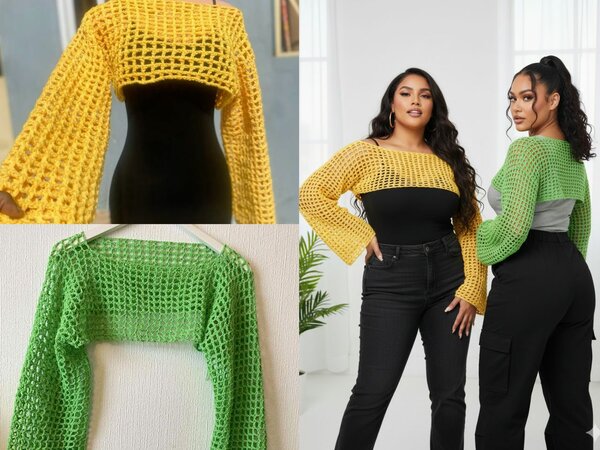 BOLÉRO TRICOTÉ MAIN