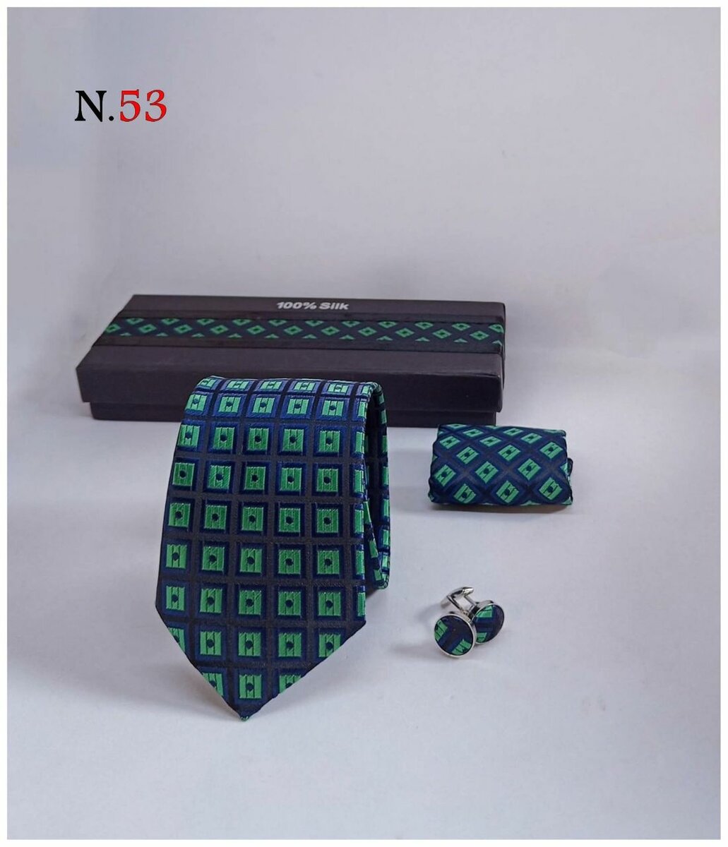 Silk Tie Set with Cufflinks