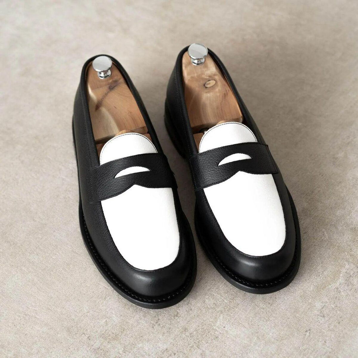 Loafers en cuir bicolore élégants