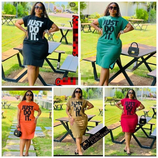 Robe décontractée slogan femme