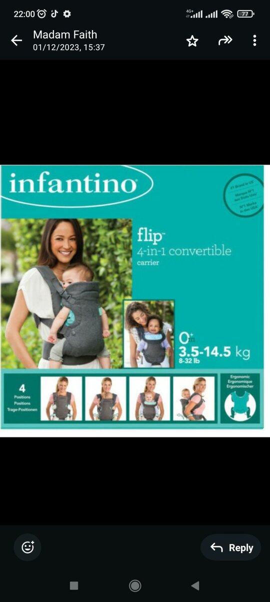 Infantino baby carrier