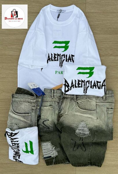 T-shirt et short tendance homme