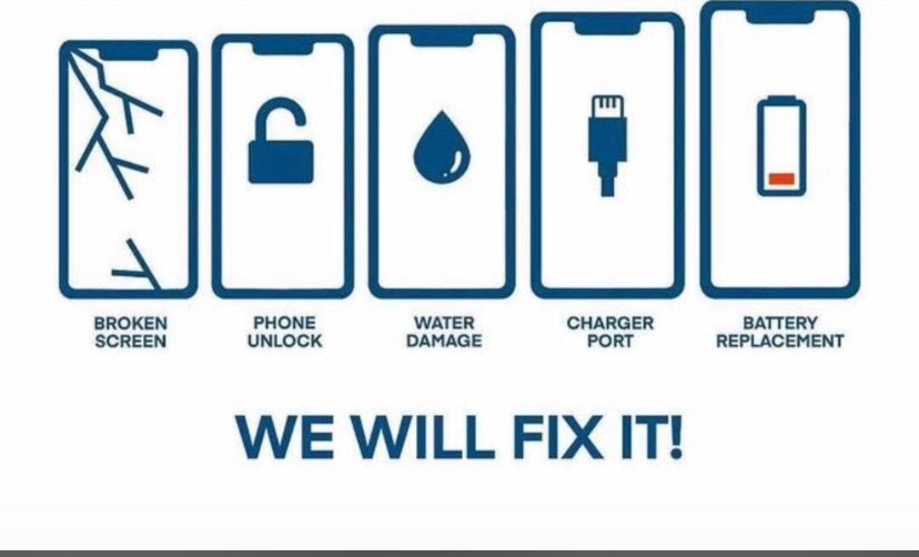 Bring all your phones screens and crack back for fixing