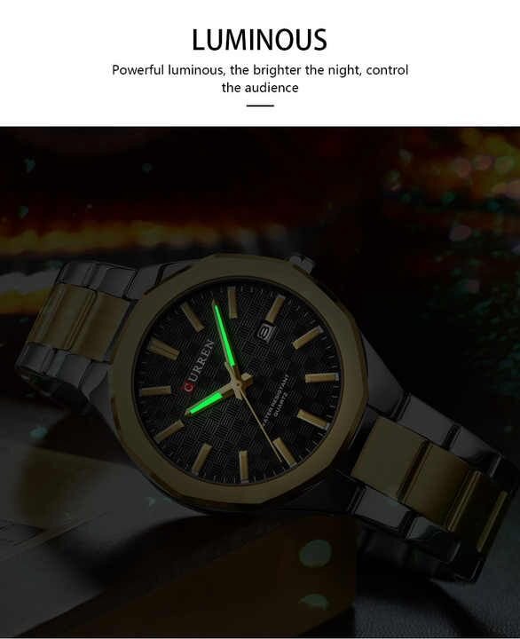 Montre Homme Luxe Curren Lumineuse