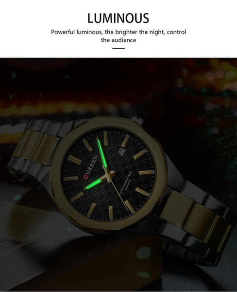 Montre Homme Luxe Curren Lumineuse