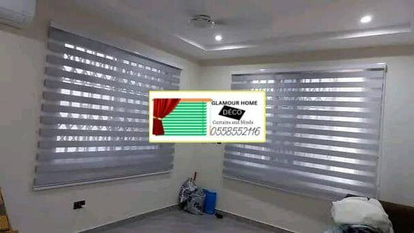 Beautifully customized Zebra blinds