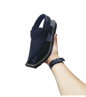 Mens Handmade new Peshawari Chappal Night  black