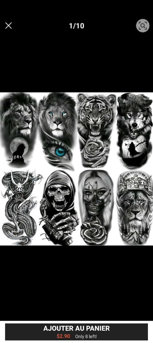 Tatouages Temporaires Animaux