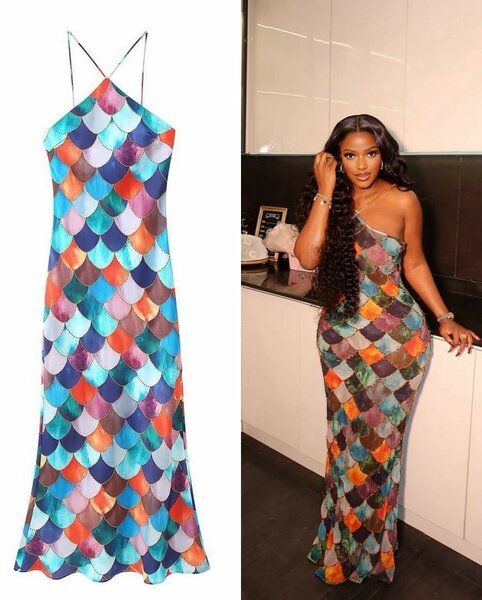 Robe sirène multicolore