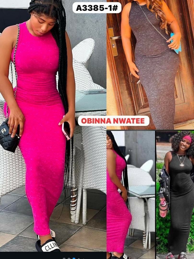 Robe longue moulante femme