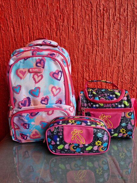 Pink Totto Back Pack with Lunch Bag