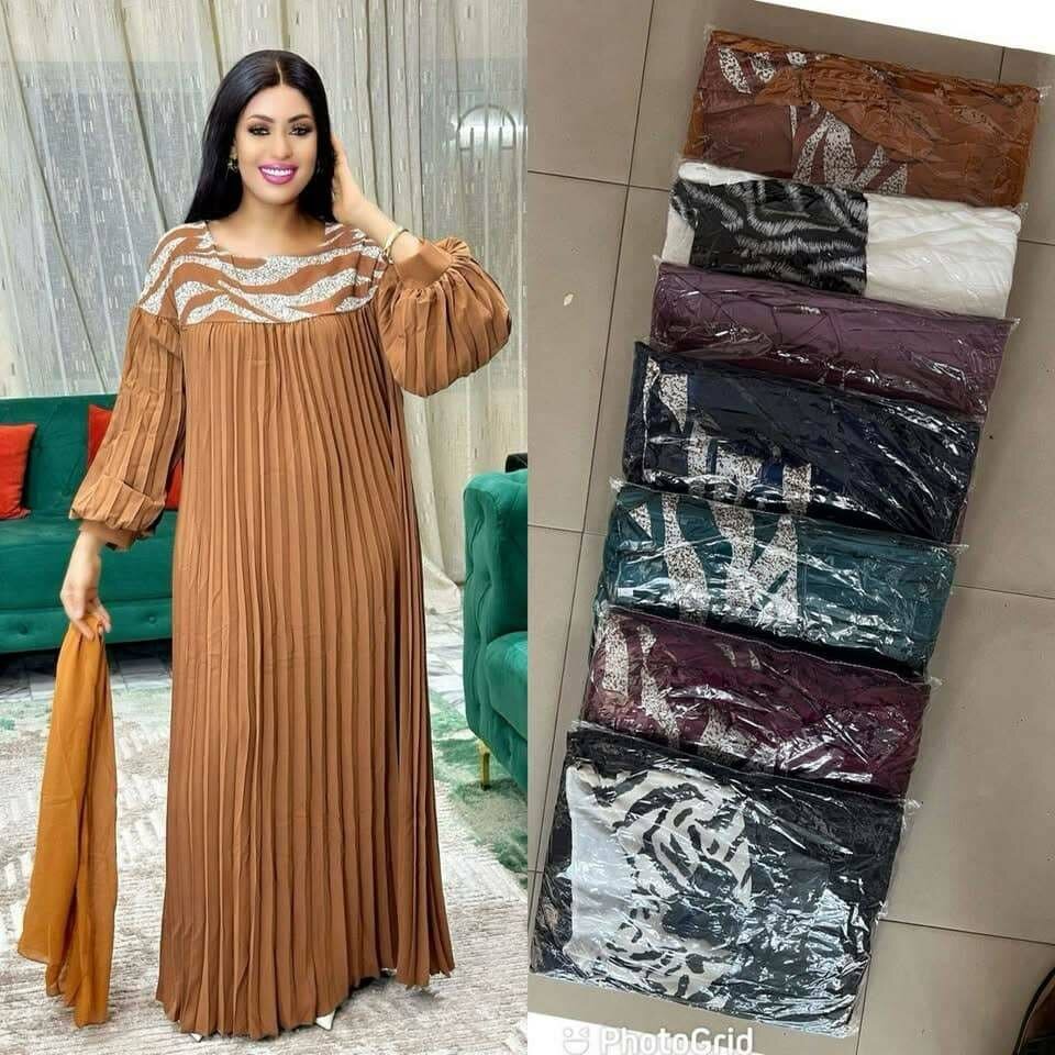 Robe Longue Plissée Femme