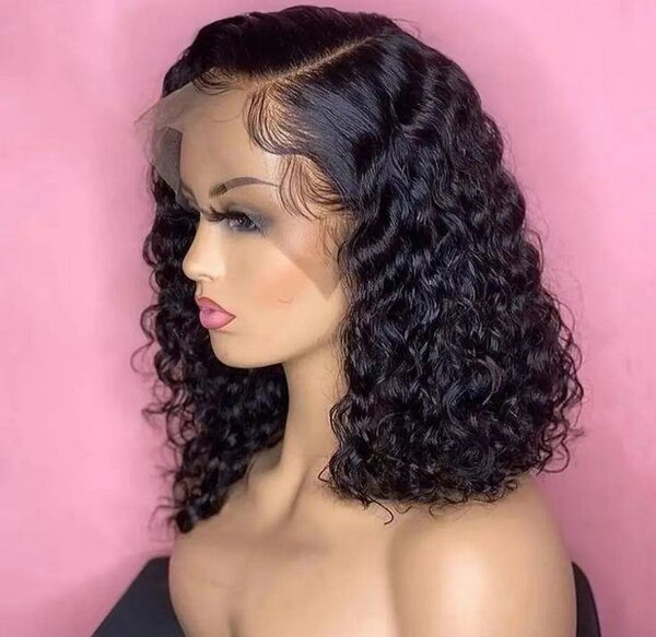 Perruque bouclée avec dentelle