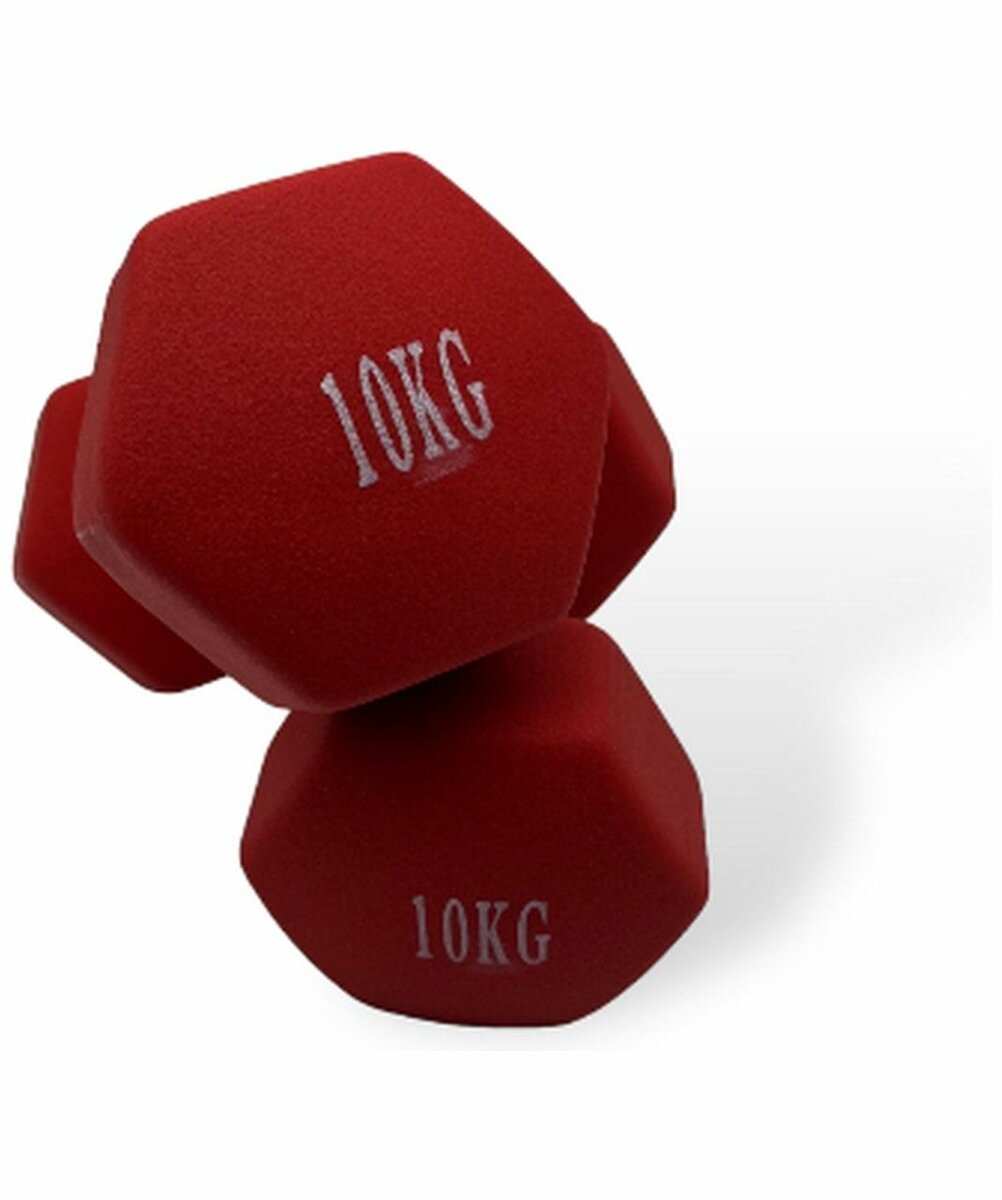 Haltères Néoprène 10kg Rouge